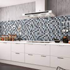 Black and gray kitchen tiles. Black Mosaic Tiles Kitchen Novocom Top