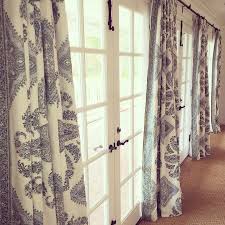 Living room curtains and drapes blue. Window Treatments Curtains Drapery French Doors Sunroom Peter Dunham Fabric French Country Living Room Glass Door Curtains Curtains Living Room