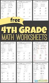 free free printable 4th grade math worksheets