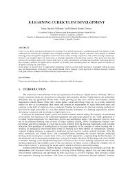 Pdf E Learning Curriculum Development