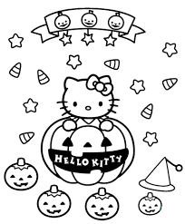 To sum it all, it can be said that hello kitty is one of the most popular subjects for kids coloring pages. Hello Kitty Halloween Coloring Pages Sheet To Printable Coloring Hello Kitty Halloween Coloring Pages To Print For Kids Free Pictures Ecolorings Info