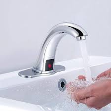 This is a good feature, especially if you don't like cleaning up often. Dalmo Automatic Sensor Touchless Bathroom Sink Faucet With Hole Cover Plate Chrome Hands Free Bathroom Water Tap With Avoxly