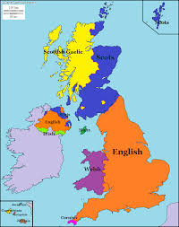 Majority English And Minority Languages Of The United Kingdom Language Map Map Map Of Britain
