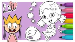 18 best potty training printables images on pinterest. Bubble Guppies Oona Is Potty Trained Too Drawing Oona Coloring Page With Princess Lili 17 Youtube
