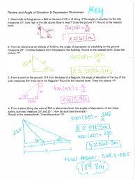 After having gone through the stuff given above, we hope that the students would have understood how to do problems on angle of elevation and. Review And Angle Of Elevation Depression Worksheet Key