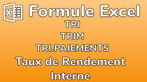 Excel Calcul Du Taux De Rendement Interne Avec Les Formules Tri Trim Tri Paiements Van Youtube