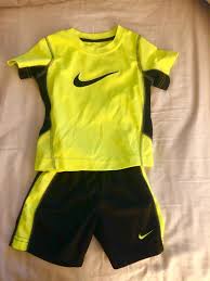Black And Yellow Jordan Shirt Toddler Boys Black And Neon Yellow Nike Short Set 2t Good Condition Yellow Nikes Nike Neon Yellow