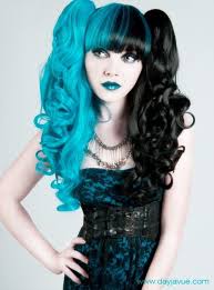 Half Black And Blue Hair Dye Black And Blue Hair Dyed Dye Hair Styles Half And Half Hair Dyed Hair