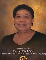 Obituary information for Ms. Barbara Shaw