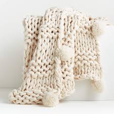 Virka Ivory Throw Crate And Barrel Crochet Blanket Patterns Ivory Blanket Knitted Blankets