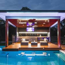This poolhouse is personalized with multi color siding pool house featuring, vinyl shake siding, custom bar area, and upgraded doors. 20 Modern Outdoor Bar Ideas To Entertain With Pool Bar Design Pool Bar Ideas Modern Outdoor Kitchen