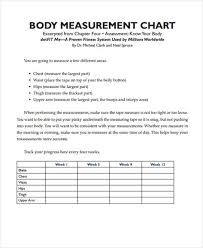 Measurement Chart Templates 9 Free Word Pdf Format