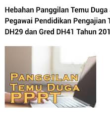 Check spelling or type a new query. Info Terengganu Darul Iman Hebahan Panggilan Temu Duga Jawatan Pegawai Pendidikan Pengajian Tinggi Gred Dh29 Dan Gred Dh41 Tahun 2019