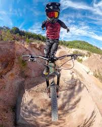Kid Jumping His Mountain Bike Mountain Biking Photography Mtb Bike Mountain Downhill Mountain Biking