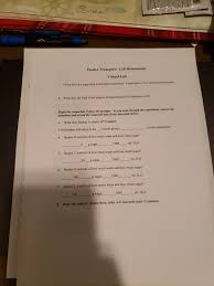 In the process, they learn about several common molecular biology methods the accompanying worksheet provides structure and guidance as students perform the procedures in the lab. Ocean Passive Transport Cell Homeostasis Virtual Lab Chegg Com