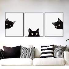 12 Adorable Home Accessories You Can Get At Walmart Under 50 Cat Wall Art Frames For Canvas Paintings Cat Wall