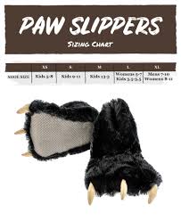 Black Bear Paw Slipper Lazyone