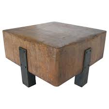 Antique Butcher Block And Iron Table Butcher Block Tables Butcher Block Coffee Table