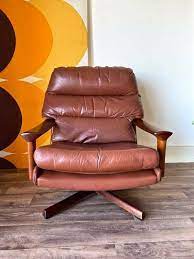 genuine leather tessa mid century swivel lounge armchair retro 1960s armchairs gumtree australia marrickville area lounge armchair 1960s armchair armchair