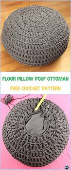Crochet Floor Pillow Pouf Ottoman Tutorial Crochet Poufs Ottoman Free Patterns Crochet Pouf Crochet Pillow Patterns Free Crochet Pouf Pattern