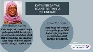 Perbezaan di antara pelengkap dengan objek atau penyambut ialah pelengkap hadir selepas kata kerja tak transitif untuk menyempurnakan maksud ayat. Gaf Kata Kerja Aktif Tak Transitif Tanpa Pelengkap Iffah Youtube