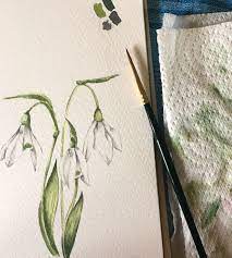 Snowdrops Aquarel