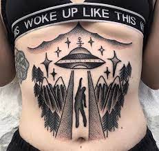Laceegutierrez Alien Tattoo Belly Tattoos Tattoos