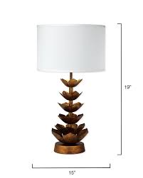 Jamie young flowering lotus 20 wide antique gold pendant. Flowering Lotus Table Lamp Jamie Young Co