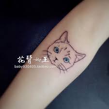As with all tattoos, cat tattoos became common as people wanted to have them for the different symbolism they served. Flower Arm Girl Tattoo S50 Blue Eyed Cute Cat Girl Tattoo 3