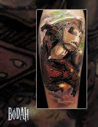 the rocketeer tattoo on a calf tattoo artists cool tattoos tattoos