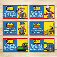 Black Bob The Builder New Bob The Builder Party Tags New Version Unique Bob The Builder Birthday Bob T Bob The Builder Construction Birthday Birthday Invitations Printable Templates