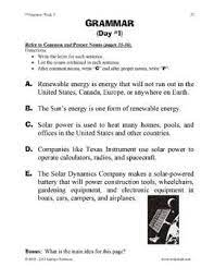 Daily Grammar Punctuation Practice 4th Grade Worksheets Full Year Ccss