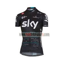 2017 Team Sky Womens Cycle Clothing Biking Jersey Top Shirt Maillot Cycliste Black