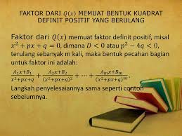 Integral Fungsi Rasional Ppt Download