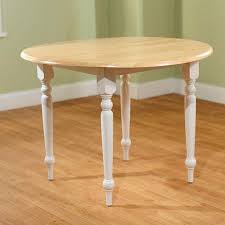 Tms Round Drop Leaf Dining Table White Natural Walmart Com Dining Table Drop Leaf Dining Table Drop Leaf Table
