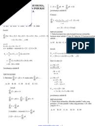 Soal Soal Notasi Sigma Barisan Deret Dan Induksi Matematika Pembahasan Pdf