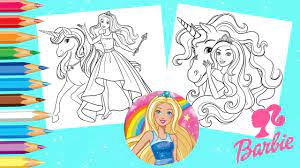 Collect all of the barbie dreamtopia dolls and accessories and let your imagination take flight because when you enter dreamtopia with sisters barbie and chelsea, you wake up to a world where dreams become reality! Coloring Barbie Dreamtopia Unicorn Coloring Pages Barbie Dreamhouse Coloring Book Youtube