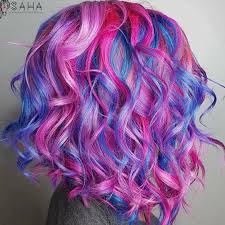 The purple hue lies on top of the blue and the colors transition very smoothly. I Have These Colours Just Not As Much Pink And Purple Blue Hair Great Style Great Colours Pink Purple Blue Hair Cotton Candy Hair Blue Hair