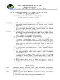 Dicetak di kertas ukuran legal; Contoh Sk Panitia Pemilihan Bpd Masnurul