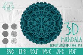 Download 3d Mandala Layered Mandala Svg Mandala Cut File Dxf Eps 819118 Paper Cutting Design Bundles