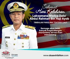 Sejak selepas merdeka hingga kini kita telah mempunyai 15 orang panglima. Dsa Natsec Asia V Twitter Selamat Ulang Tahun Kelahiran Buat Laksamana Madya Dato Abdul Rahman Bin Haji Ayob Timbalan Panglima Tentera Laut Kami Mendoakan Semoga Akan Lebih Banyak Kegemilangan Menantimu Di