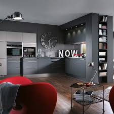 Cuisine Grise Fonce Esprit Loft Mobalpa Cuisine Grise Cuisine Moderne Cuisine Contemporaine