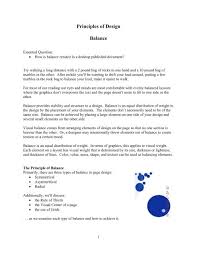 It tends to be a good thing. Principles Of Design Balance