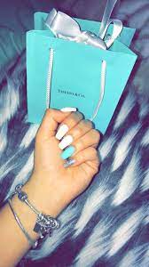 Tiffany Blue Acrylic Nails Tiffany Blue Nails Blue Acrylic Nails Tiffany Nails