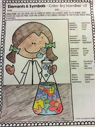 Chemical Elements Color By Symbols 2 Elementary Science Lab Activities Science Education