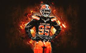Psb has the latest schedule wallpapers for the cleveland browns. Download Wallpapers Myles Garrett Nfl Cleveland Browns American Football Portrait Orange Stone Background National Football League For Desktop Free Pictures For Desktop Free