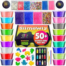 $6/mo - Finance Brain Blast SlimeWiz, DIY Cristal Slime Kit, for Girls  Boys, 18 Slimes, 2 Galaxy Balls, 2 Glow in The Dark Powder, Slime Tools,  Slime Supplies, 12 Molds and More,