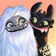 Really Excited For The New Abominable Movie The Two Characters Look So Similar And I Had To Draw Toothless Cartoon Wallpaper Hd Disney Images Animated Movies