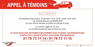 Yo creo que en español appel à temoins es llamamiento general, o colaboracion ciudadana para , quiza bucar a un delicuente, alguien que de pistas en un. Yvelines Appel A Temoins Apres Un Accident Mortel Aux Mureaux 78actu