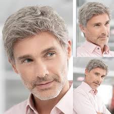 Amazon.com : MIUXIU Mens Short Grey White Wigs Fluffy and Realistic Short  Hair Old Man Wig, Men'S Natural Daily Use Hair Synthetic Hair Heat  Resistant Replacement Full Wigs (Silver White) : Beauty
